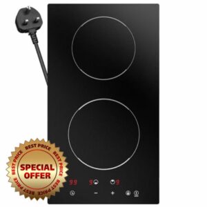 BOOVAL Plug in Induction Hob - 30cm 2 Ring Electric Hob