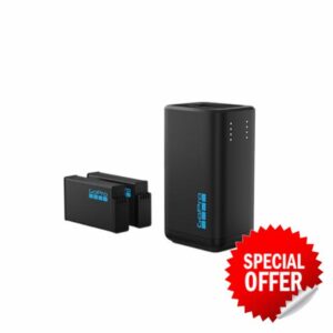 GoPro Dual Battery Charger + 2 Enduro Rechargeable Batteries for MAX2 - Official GoPro Accessory