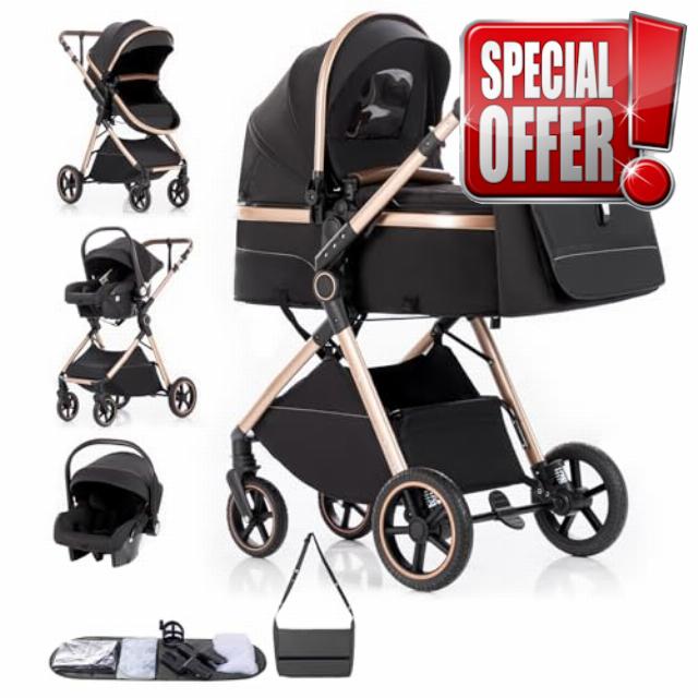Gcarebb 3 in 1 Prams Travel System