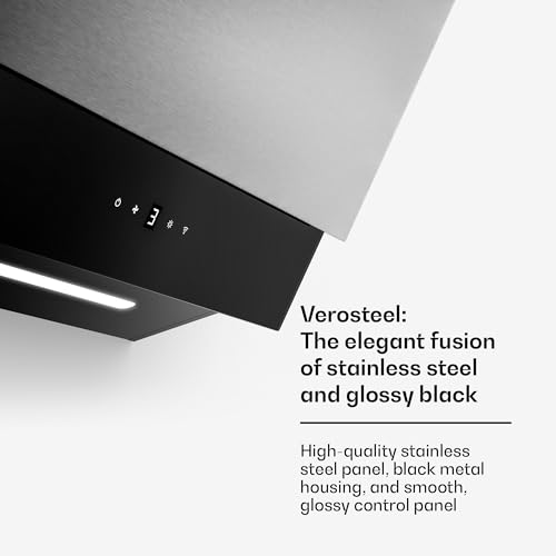 Stainless Steel & Black Glass