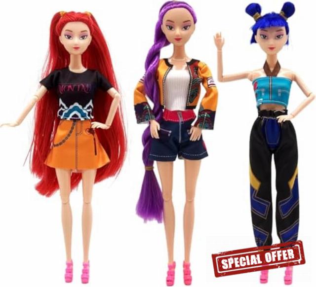 K-pop Demons Merch Toys: 11.5" Articulated Action Figure Dolls