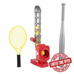 UPALDHOU Auto Baseball Pitching Machine Automatic Ball Baseball Tennis Trainer with 3 Adjustable Angles 4m Pitching Distance for Youth Indoor Outdoor Sports Practice