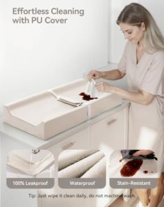 Anti-Roll and Anti-Slip Wedge Changing Pad with Safety Straps