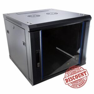 Kenable Assured | 19-inch Wall Mount Server Cabinet | 4U/6U/9U 600x600mm Deep | Flat Pack | Black (9U)