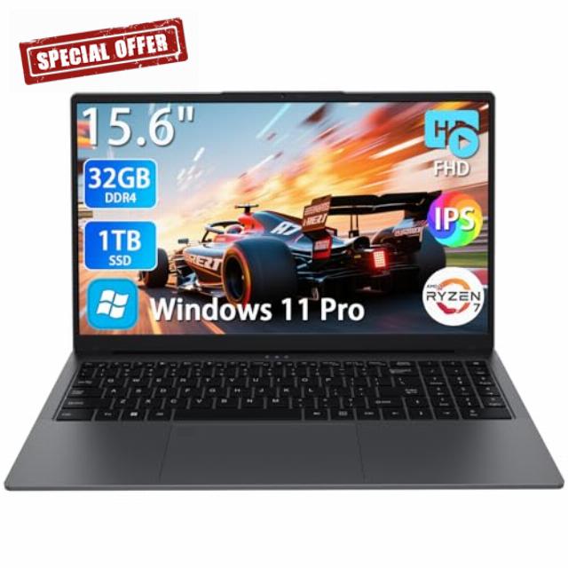2025 Gaming Laptop 15.6 In Laptop Computer with AMD Ryzen 7 5825U Processor