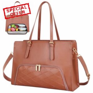 Jetviivid Laptop Tote Bag with Insulated Lunch Compartment