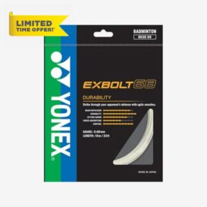 YONEX Exbolt 68 Badminton String (White)