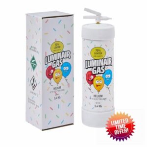 LuminairGas Ultra-Light Helium Cylinder Fills up to 50 Balloons (3.4kg)