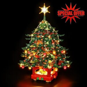 BRIKSMAX 2.0 Light Kit Compatible with Lego Icons Family Christmas Tree 41843 Building Sets- LED Lighting Kits (Accessories Only)
