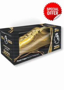 Topps Premier League 2026 - Debut Edition - Golden Boot Tin - contains 57 cards including 7 exclusive Golden Boot LE cards