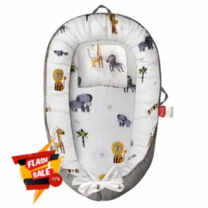 Baby Nest Pod for Newborn | Baby Lounger 0–12 Months for Boys & Girls | Newborn Essentials & Baby Shower Gif