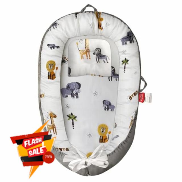 Baby Nest Pod for Newborn | Baby Lounger 0–12 Months for Boys & Girls | Newborn Essentials & Baby Shower Gif