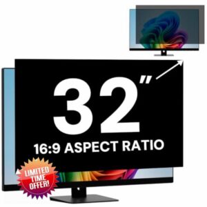 32 Inch Computer Monitor Privacy Screen Filter for 16:9 Aspect Ratio Monitor