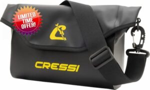 CRESSI Wombat Pouch Black - Waterproof Multipurpose Belt Bag made of Black PVC Tarpaulin