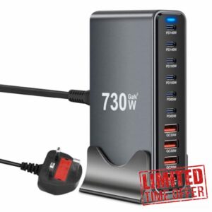 730W USB C Charging Station Hub 10‑Port GaN III PD140W