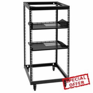 12U 4 Post Open Frame Server Rack Network Enclosure