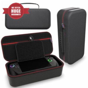 Digicharge Carrying Case for Rog Xbox Ally / Ally X & Accessories - Hard Carry Cover Portable Protective Travel Shell Pouch for (2025) X Box Handheld Console Accessory Storage – Stand Function – Black