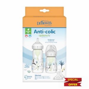 Dr. Brown’s Anti-Colic Options+ Wide-Neck Baby Bottle Sampler Ki