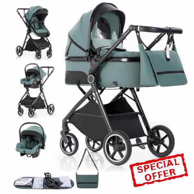 Gcarebb 3 in 1 Prams Travel System