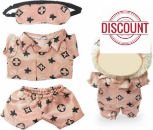 Clothes Compatible with LABUBU Doll - 3PCS Classic Pajama Set