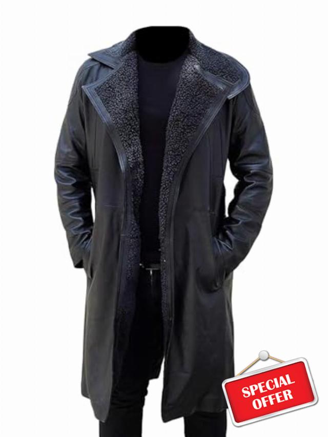 A&M Express Blade 2049 Officer K Trench Coat | Men's Brown & Black Costume Coa