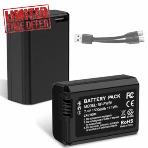 1500mAh NP-FW50 Battery (2-Pack)