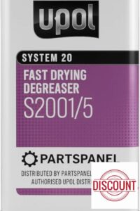 U Pol System 20 Fast Panel Wipe & Degreaser 5L – Anti-Static & Anti-Silicone Panelwipe | Fast Evaporating Solvent Cleaner for Localised Car Body Repairs | S2001/5 Automotive Grade