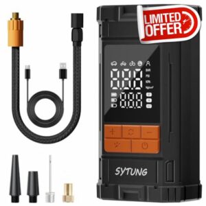 Tyre Inflator Air Compressor 150PSI Cordless Rechargeable Car Tyre Inflator with Digital Display LED Light