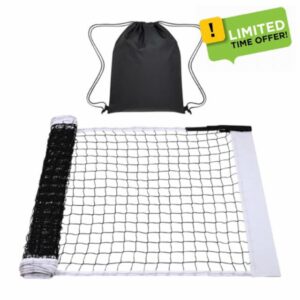 Fenteer Portable Pickleball Net Regulation Size 22x3ft for Each Weather Conditions Folding Design Lightweight Sports Net for Backyard