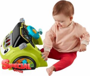 Fisher-Price Baby & Toddler Learning Toy Laugh & Learn Sit & Steer Driver Car Activity Center with Smart Stages for Ages 6+ Months