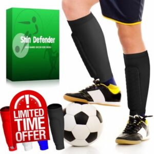 Shin Defender Shin Guards Soccer Kids Socks - Protective Gear for Youth Players