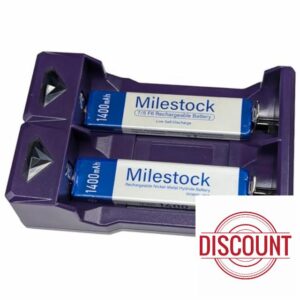 Milestock 2 Gumstick Batteries and Charger for Sony NC-5WM NC-6WM NH-9WM NH-10WM NH-14WM 1-528-231-11 WM-701C WM-EX921 D-E888 D-E900 D-E905 D-E990 D-E999 WM-RX707 WM-F100 WM-FX675 Playe