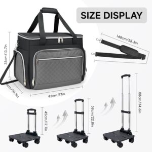 5 Wheels Laptop Briefcase with 17.3" Laptop Compartment