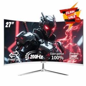 CRUA 27 Inch 180Hz/200Hz Curved Gaming Monitor