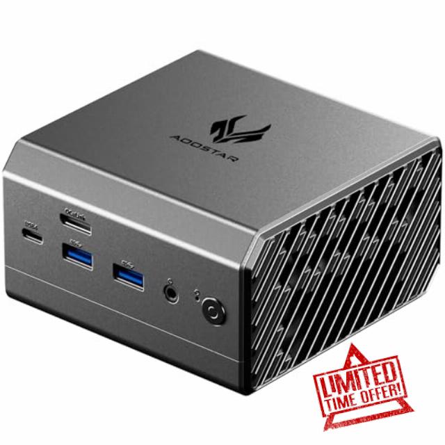 AOOSTAR GT37 ai mini pc Ryzen AI9 HX 370 (up to 5.1GHz 12C/24T) Radeon 890M iGPU with 32GB LPDDR5X 8000MHz 1TB PCIe 4.0 SSD