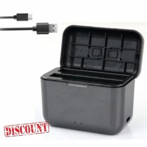 Dual Battery Charger Portable Charging Case for Insta360 X5 Camera