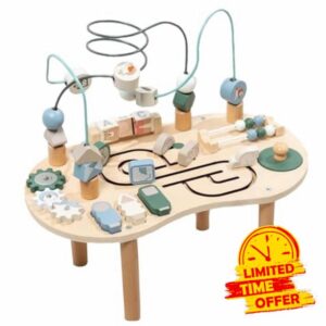 Baby Activity Table – Wooden Montiessori Toy | Educational Activity Table | Sensory Development Toiy Suitable For Early Learning