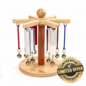 Learn Well Wooden Sensory Carousel Chimeabout Bell Mirro