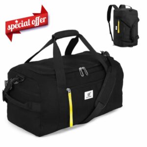 SKYSPER Gym Bag Men Women - 40L Sports Bag Duffle Backpack with Shoe Compartment Wet Pocket for Fitness