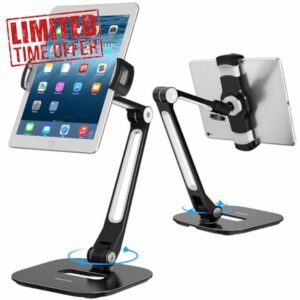 AboveTEK Long Arm Aluminum Tablet Stand