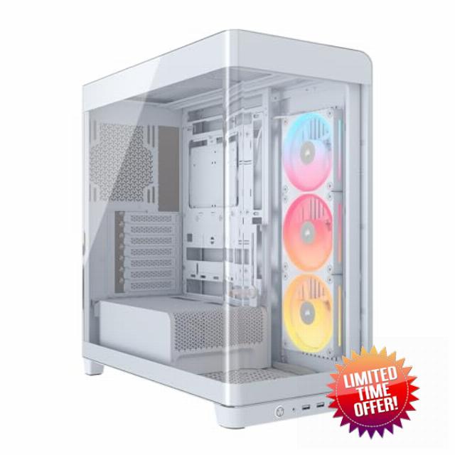 CORSAIR FRAME 4500X LX-R RGB LINK Panoramic Glass Mid-Tower PC Case – InfiniRail Mounting System
