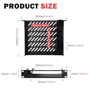 10 inch Mini PC Rack Shelf with RJ45 CAT6 Port & Mini HDMI Port for DeskPi RackMate T1/T