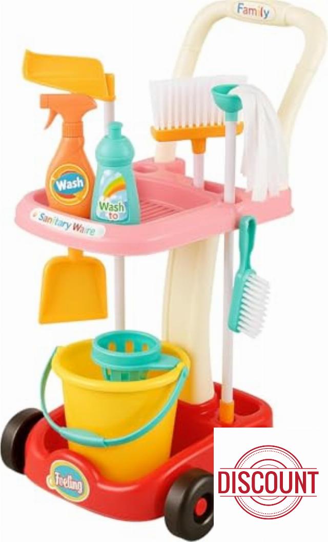 PRICE BEATER Cleaning Trolley Set For Kids