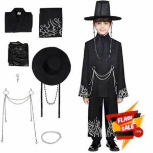 Saja Boys Demon Costume Cosplay for Men Halloween Jinu Coat Tunic Robe Hat Uniform