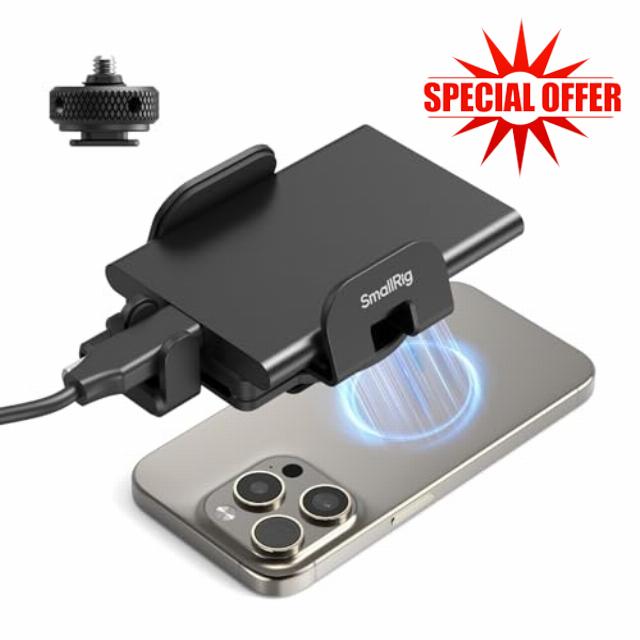 SMALLRIG Universal SSD Holder with Cold Shoe Cable Clamp