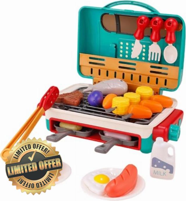 Kids BBQ Grill Toys Set