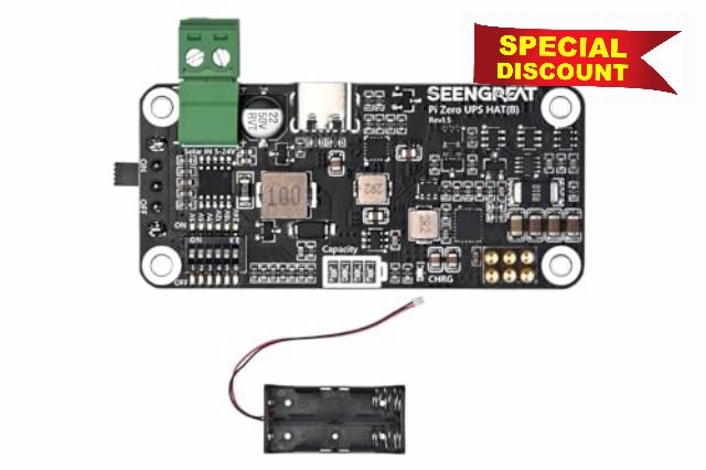 Uninterruptible Power Supply HAT for Raspberry Pi Zero Series