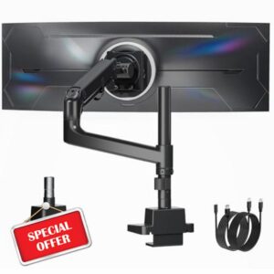 monTEK Heavy-Duty Single Monitor Arm for 17-57 inch