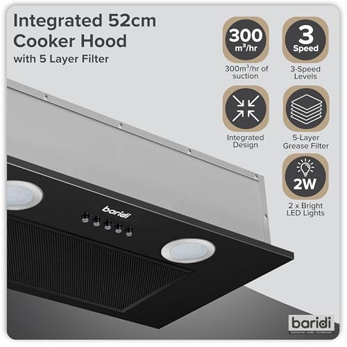 Black Undercounter Extractor Fan - DH285