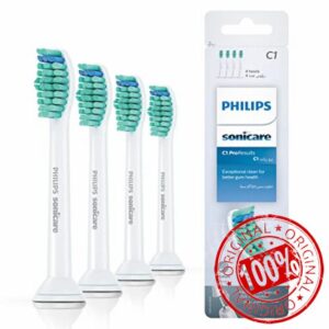 Philips Sonicare Original ProResults Standard Sonic Toothbrush Heads - 4 Pack in White (Model HX6014/07)